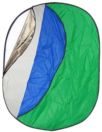 APEX 7in1 150x200cm Professional Collapsible Light Oval Reflector (White,Gold, Silver, Green, Blue, Gold/Silver and Translucent Diffuser)