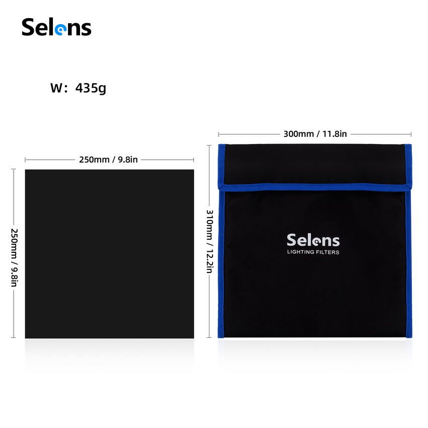 Selens Color Gels Filter Cards 25x25cm for Camera Photography Studio Tool