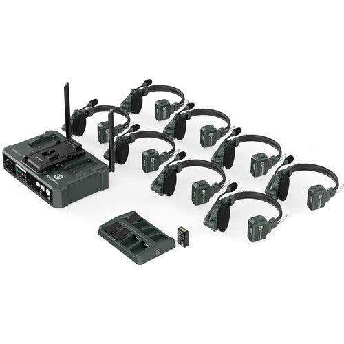 Hollyland Solidcom C1-8S Full-Duplex Wireless DECT Intercom System with 8 Headsets 1.97ghz (With hub or without Hub)