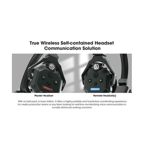 Hollyland Solidcom C1-8S Full-Duplex Wireless DECT Intercom System with 8 Headsets 1.97ghz (With hub or without Hub)