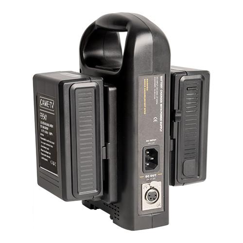 CAME-TV V-Mount Battery Charger With Two 95 Watt Batteries