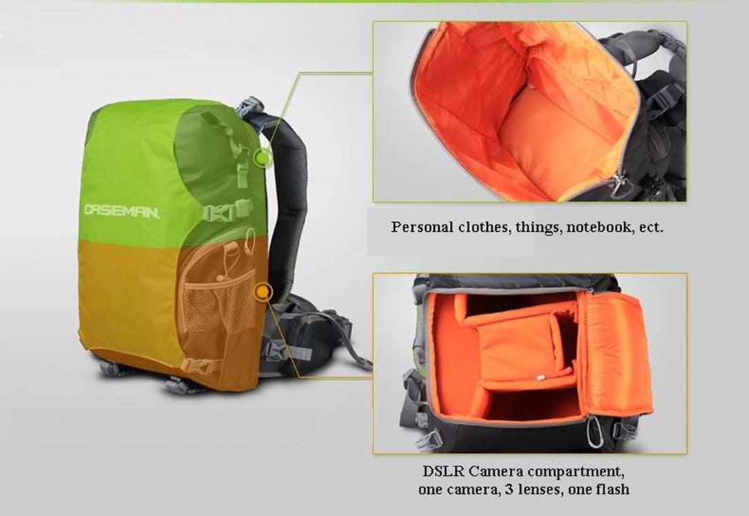 Caseman Hiker Outpack AOB4 Camera Backpack for Hiking / Trekking / Camping