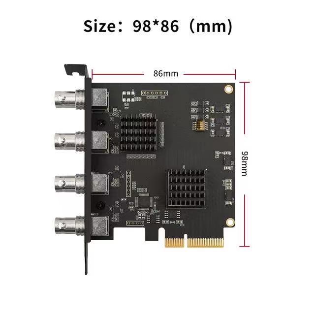 Acasis Quad SDI Capture Card 4 Channel PCIe Video Capture Card 1080P 60FPS Capture Device