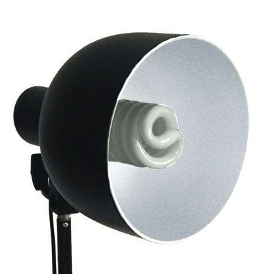 Apex Single Lamp E27 Socket with SOFT Reflector Dish (White)