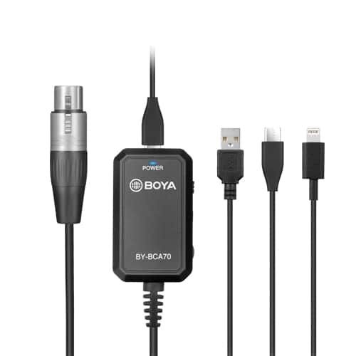 Boya BCA70 Audio Adapter for XLR Microphones to Mobile Devices