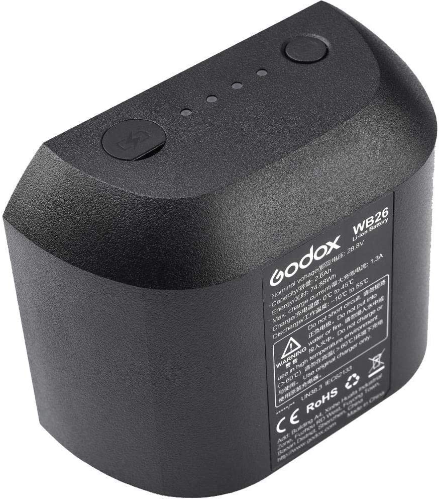 Godox WB26 Rechargeable Lithium-Ion Battery Pack for AD600Pro Flash (28.8V, 2600mAh)