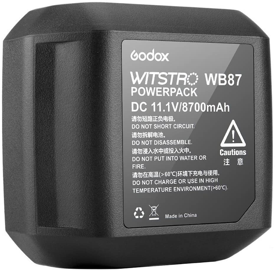 Godox WB87 Battery 8700mAh Lithium Battery Pack for Godox AD600 Series AD600 AD600B AD600BM AD600M