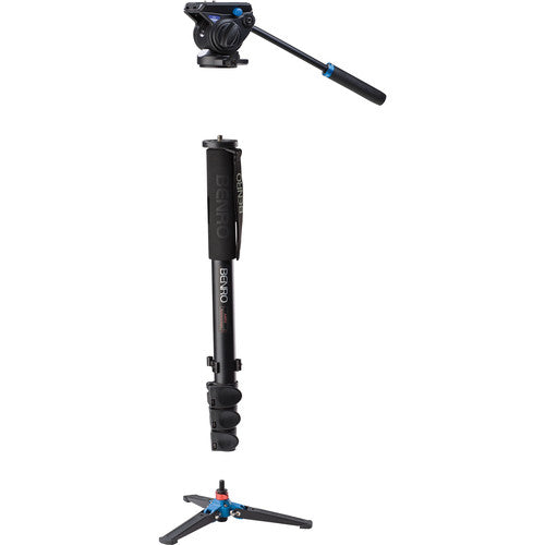 Benro A48FDS4 S4 Aluminum Monopod with 3-Leg Locking Base and S4 Video Head