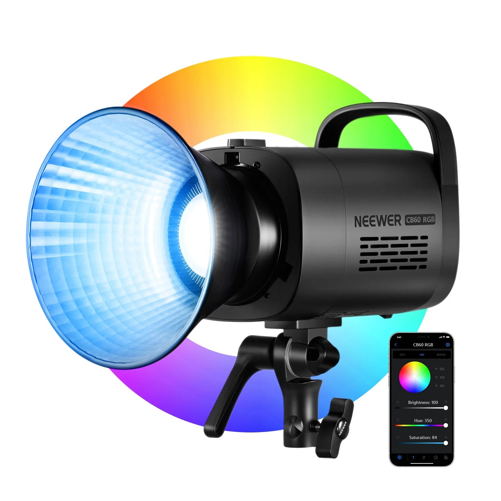 Neewer RGB CB60 70W CRI 97+ LED Video Light