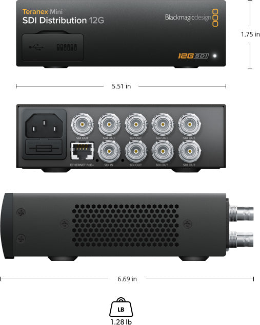 Black Magic Design CONVNTRM/EA/DA Teranex Mini - SDI Distribution 12G