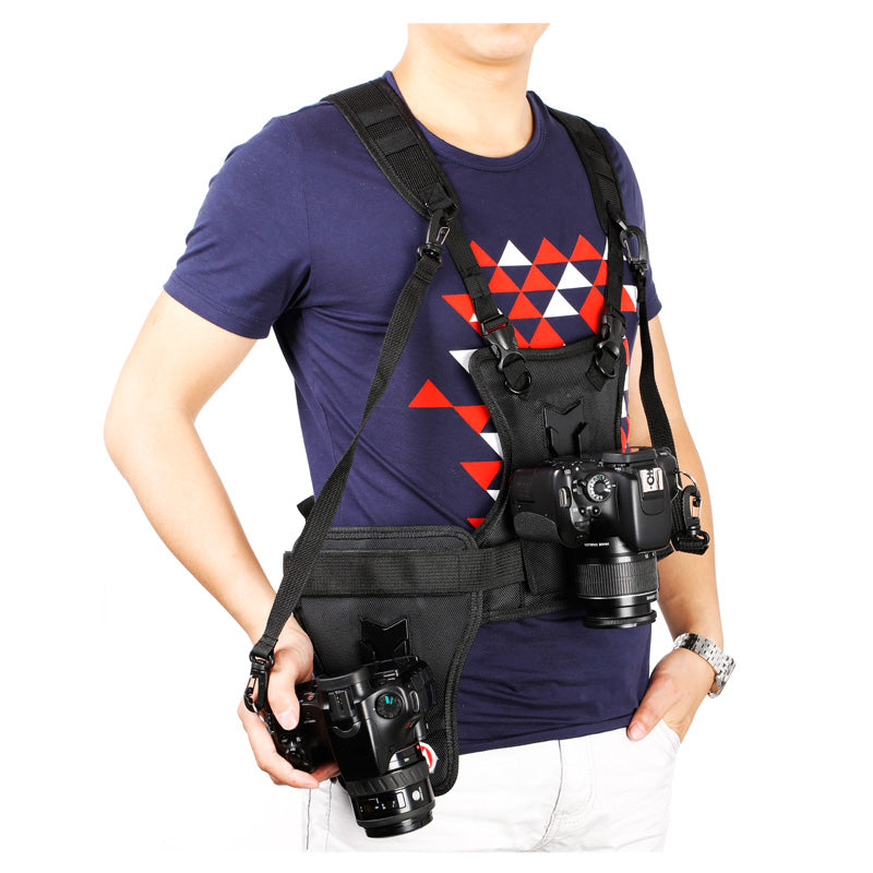 MICNOVA MQ-MSP01 Multi-Functional Vest Holster for 2 Cameras