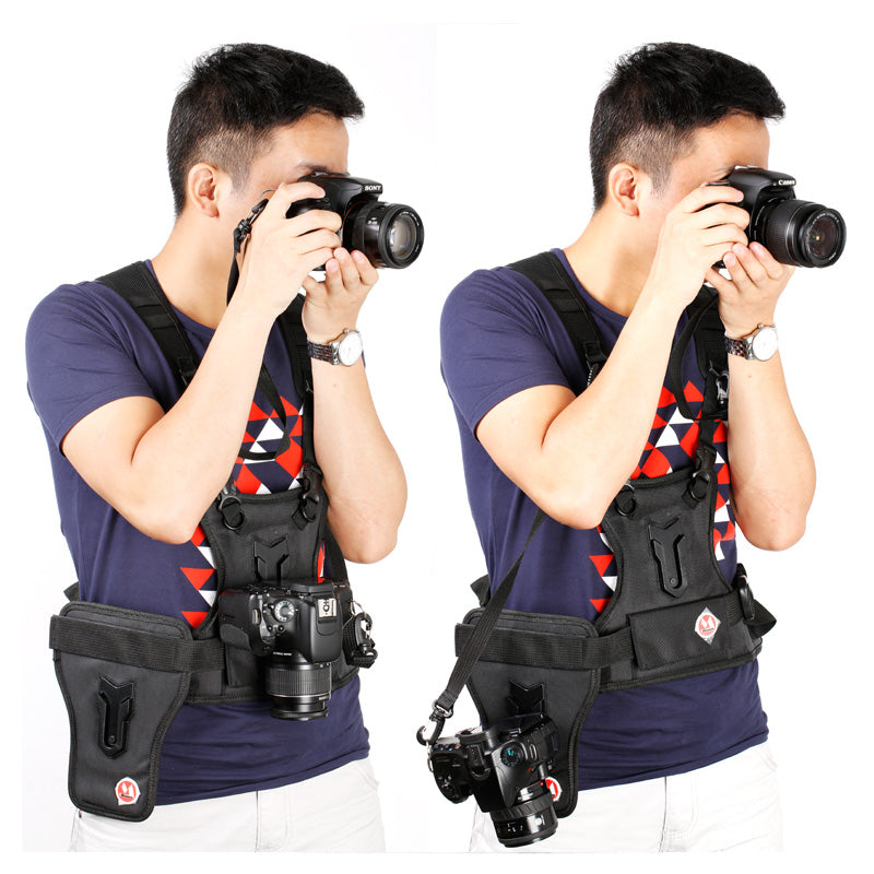 MICNOVA MQ-MSP01 Multi-Functional Vest Holster for 2 Cameras