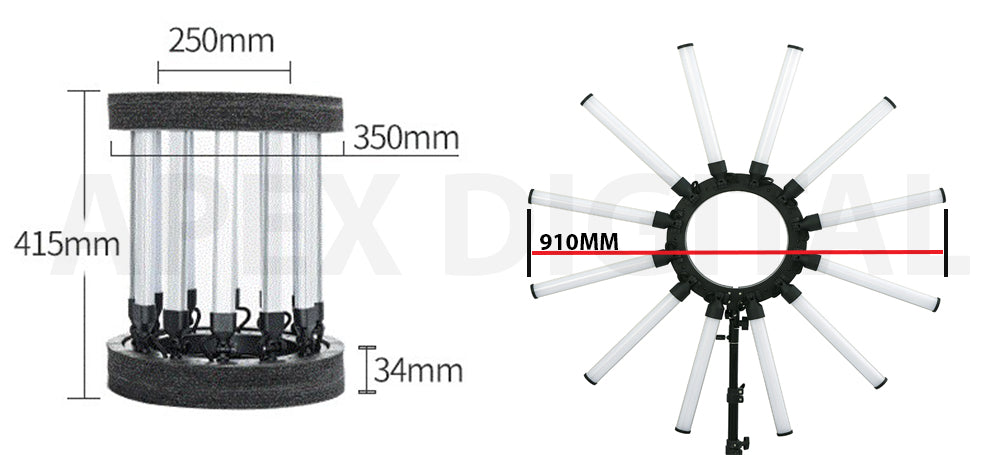 APEX Super Constellation LED Light Dimmable Tri-Color 180watts