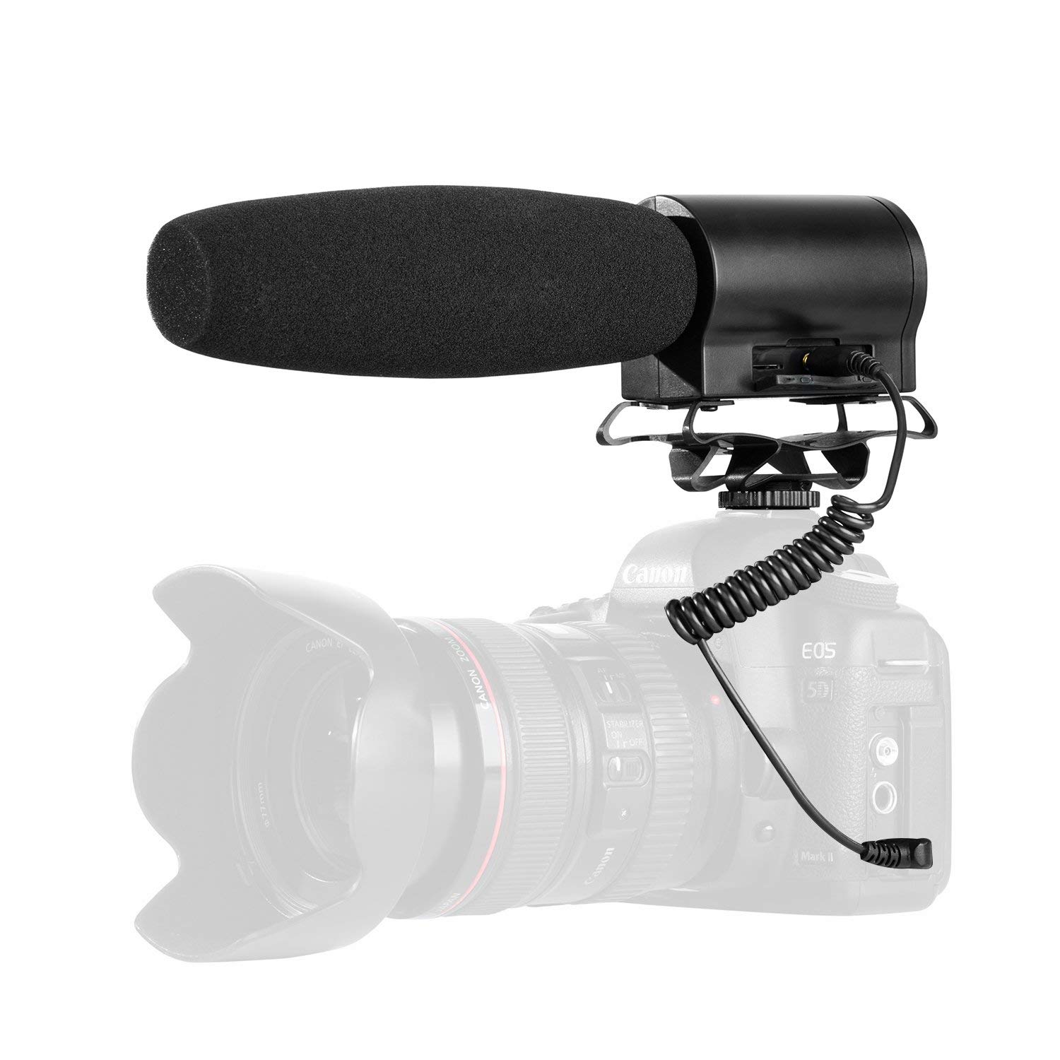 Boya BY-DMR7 Shotgun Condenser Microphone Broadcast Quality with Integrated Audio Recorder