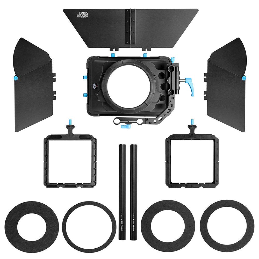 Fotga DP3000 M3 Swing-Away Matte Box for 15mm Rail Rod with Filter Holder