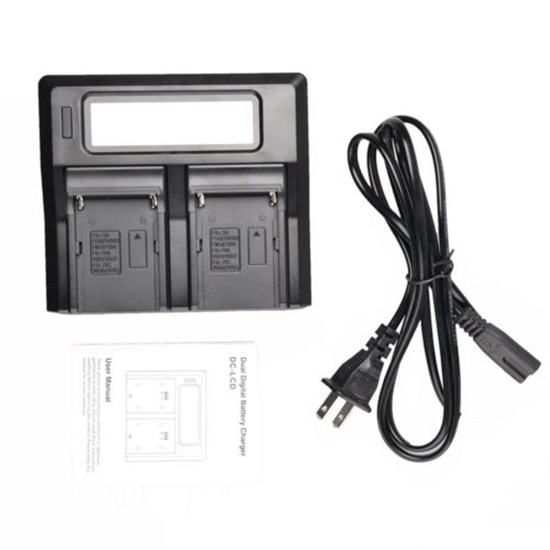 APEX Dual Slot Charger for Sony F550 F750 F970 Lithium Batteries