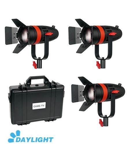 CAME-TV Boltzen 55w Fresnel Focusable LED Daylight 3-pcs Kit