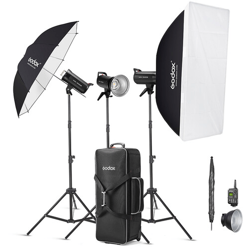 Godox SK400II-D Studio Flash Monolight (3-Light Kit)