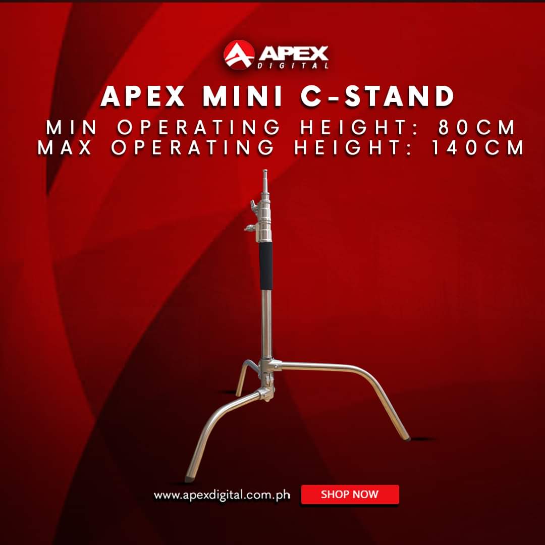 Apex Mini C-Stand and Mini C-Stand with boom arm