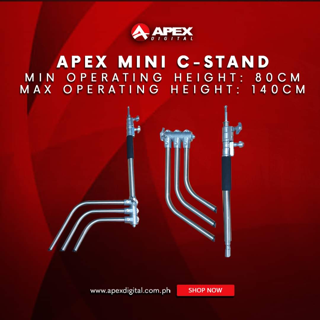 Apex Mini C-Stand and Mini C-Stand with boom arm