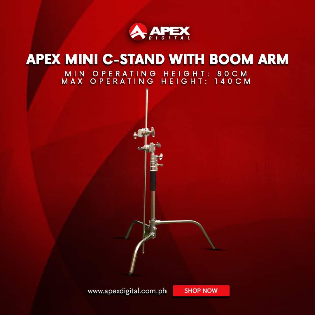 Apex Mini C-Stand and Mini C-Stand with boom arm