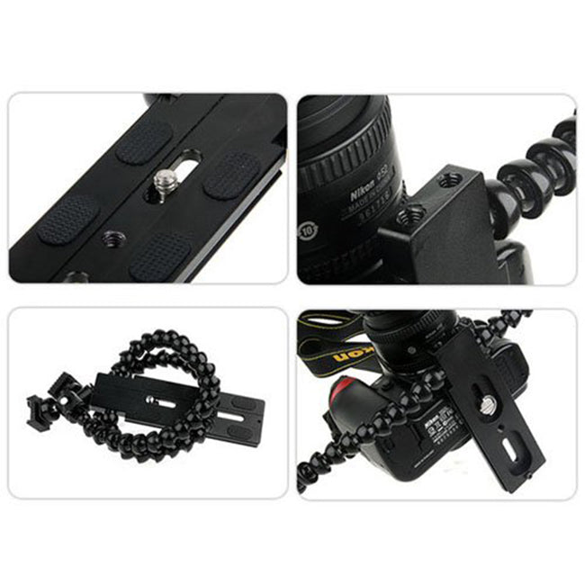 APEX Flexible Octopus Dual-arm Dual-shoe Flash Bracket Holder Mount for Macro Shot / Portraits