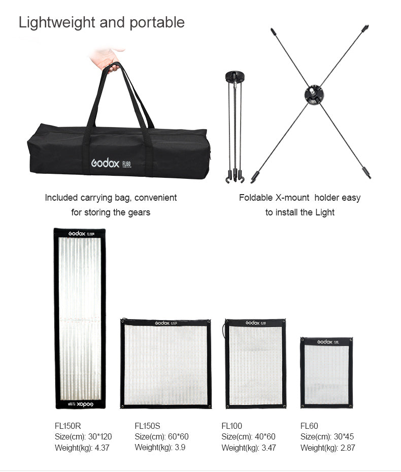 Godox Flexible LED Light FL60/FL100/FL150S/FL150R