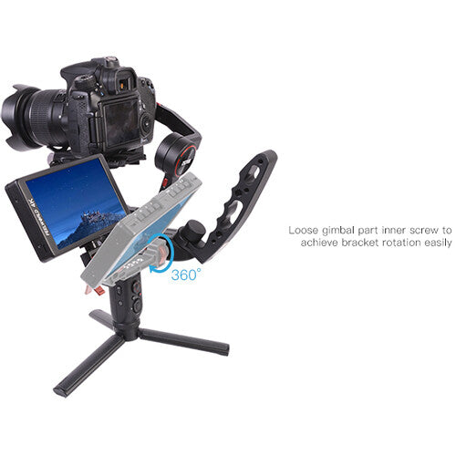 DigitalFoto Groot II Rotatable Monitor Bracket with Smartphone Clamp for Gimbals