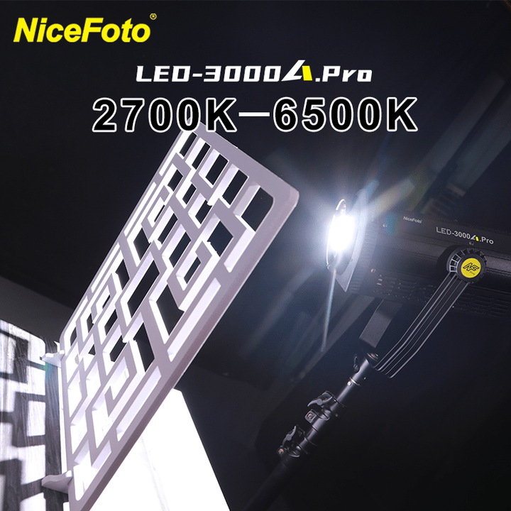 Nicefoto LED-3000A.Pro Bi-color 2700-6500K 300W Professional film light with Bowens mount