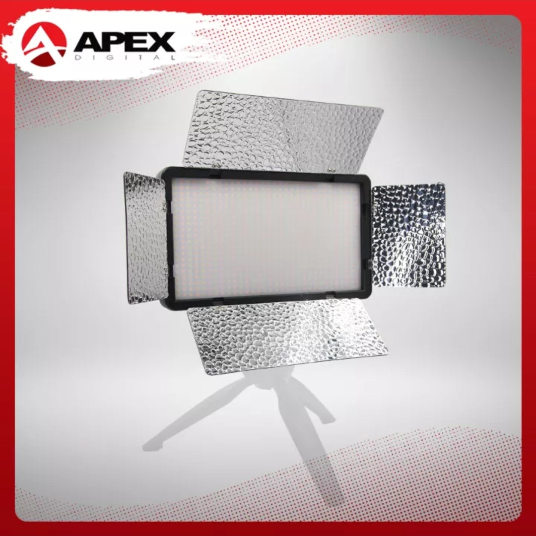 APEX TC-640 LED PROFESSIONAL VIDEO LIGHT W/ ADAPTER, BATTERY &amp; CHARGER