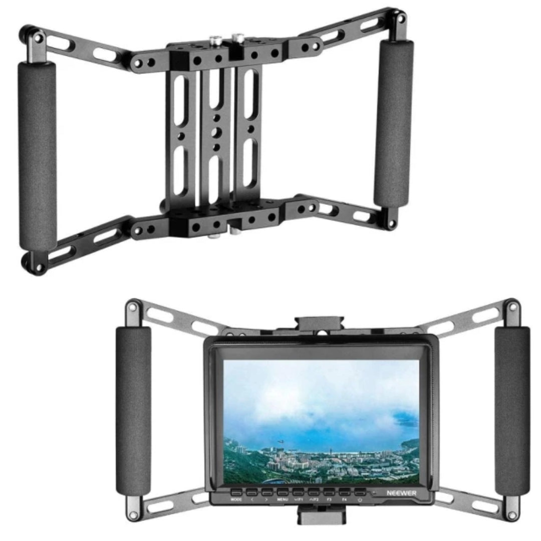 Director Monitor Cage Handle Kit For 7 Inch Camera Field Monitor For Feelworld Viltrox Aputure Atomos Ikan 7'' LCD Monitors