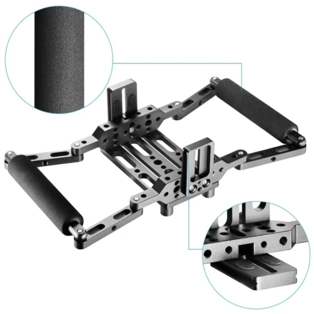 Director Monitor Cage Handle Kit For 7 Inch Camera Field Monitor For Feelworld Viltrox Aputure Atomos Ikan 7'' LCD Monitors