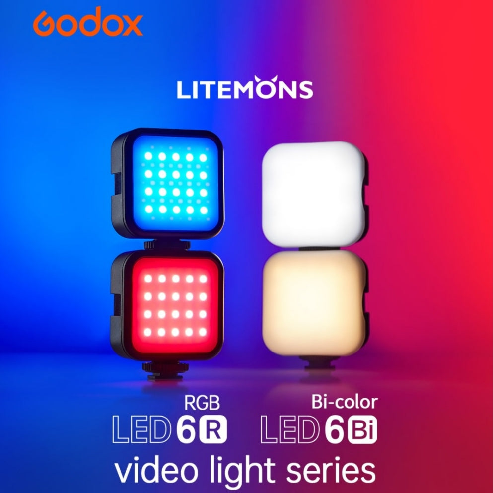 Godox LED 6R Litemons RGB Pocket-Size LED Video Light (RGB &amp; 3200 to 6500K)