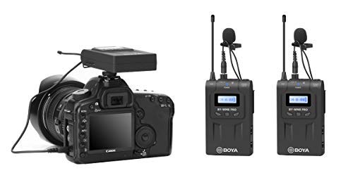 BOYA BY-WM8 Pro-K2 UHF Dual-Channel Wireless Microphone System Dual Transmitter + Single Receiver