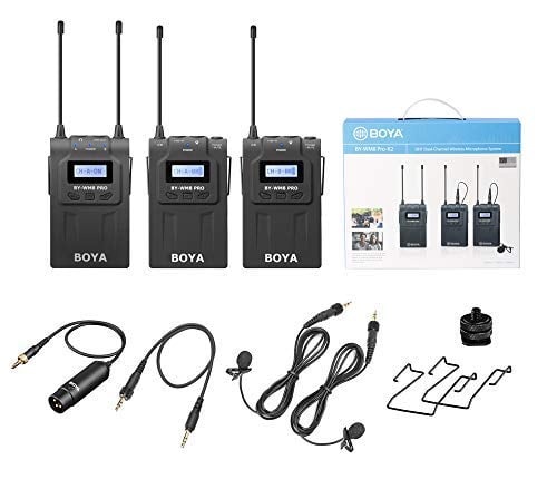 BOYA BY-WM8 Pro-K2 UHF Dual-Channel Wireless Microphone System Dual Transmitter + Single Receiver