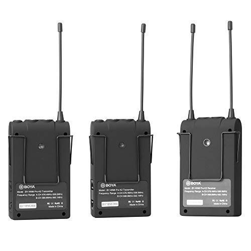 BOYA BY-WM8 Pro-K2 UHF Dual-Channel Wireless Microphone System Dual Transmitter + Single Receiver