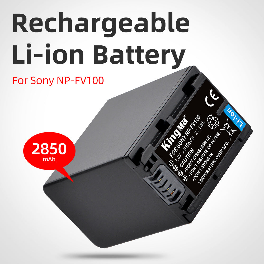 KingMa 3090mAh NP-FV100 Battery for Sony