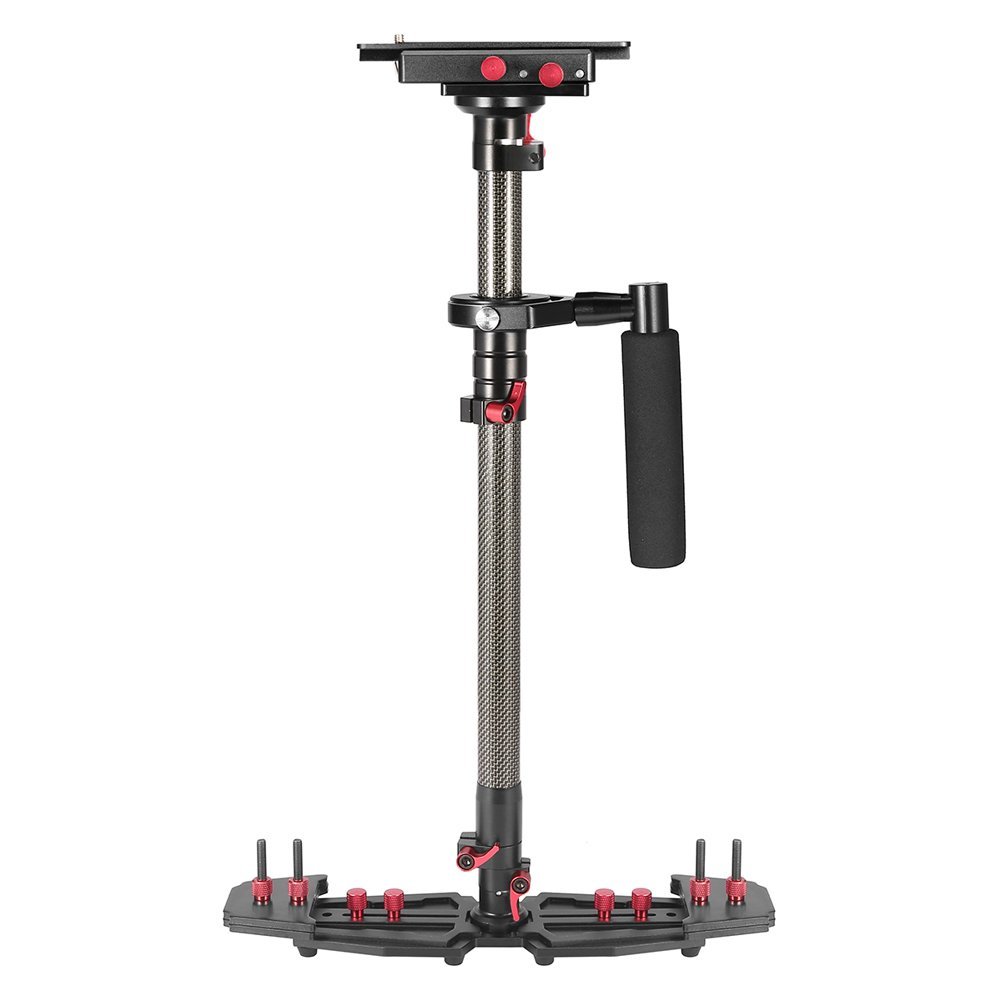 APEX Lightweight Adjustable Length Carbon Fiber Handheld Video Stabilizer With Quick Release Plate up to 5kg Capacity (20.9in-30.9in)