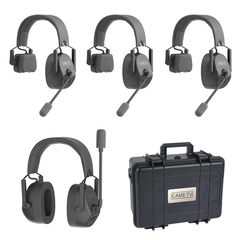 CAME-TV KUMINIK8 Waero Duplex Digital Wireless Headset Hardcase 4 Pack (3 Single Ear &amp; 1 Dual Ear)