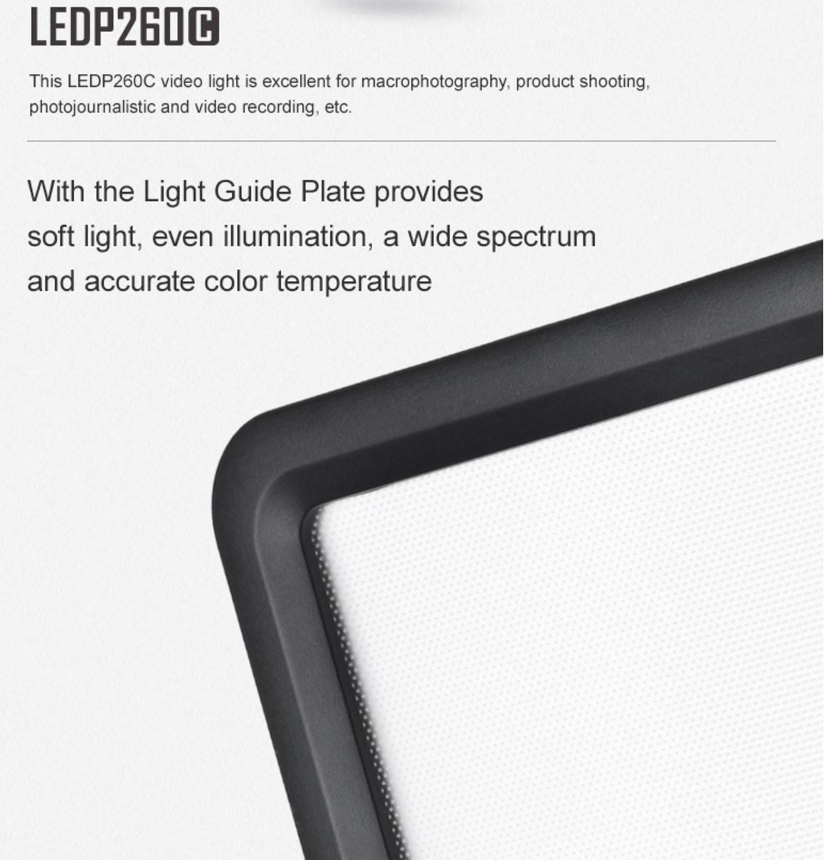 GODOX LEDP-260C Ultra Soft LED Light 3200-5500k Temperature