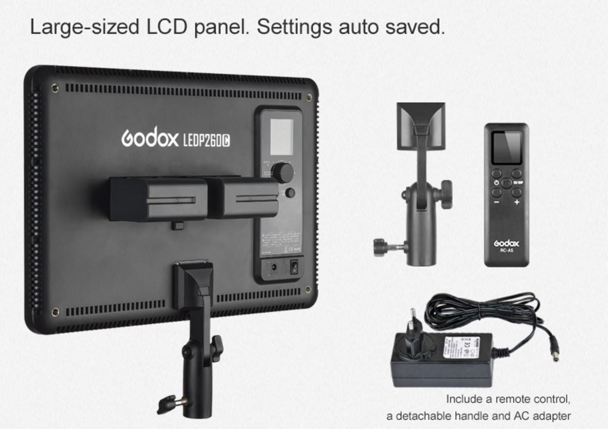 GODOX LEDP-260C Ultra Soft LED Light 3200-5500k Temperature