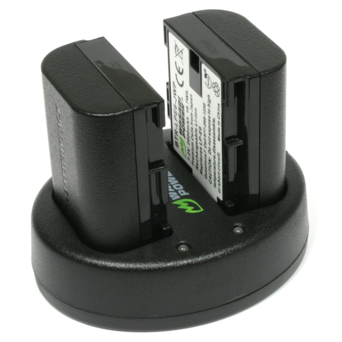 Wasabi Power Battery (2-Pack) And Dual Charger For Canon LP-E6, LP-E6N