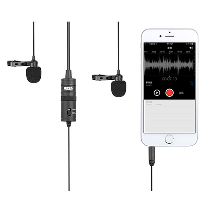 Boya M1DM Dual Omni-directional Lavalier Mic