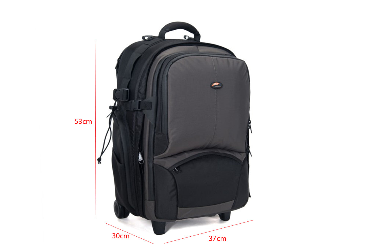 Safrotto DSLR Camera Hardcase Trolley Backpack with 17in Laptop Compartment