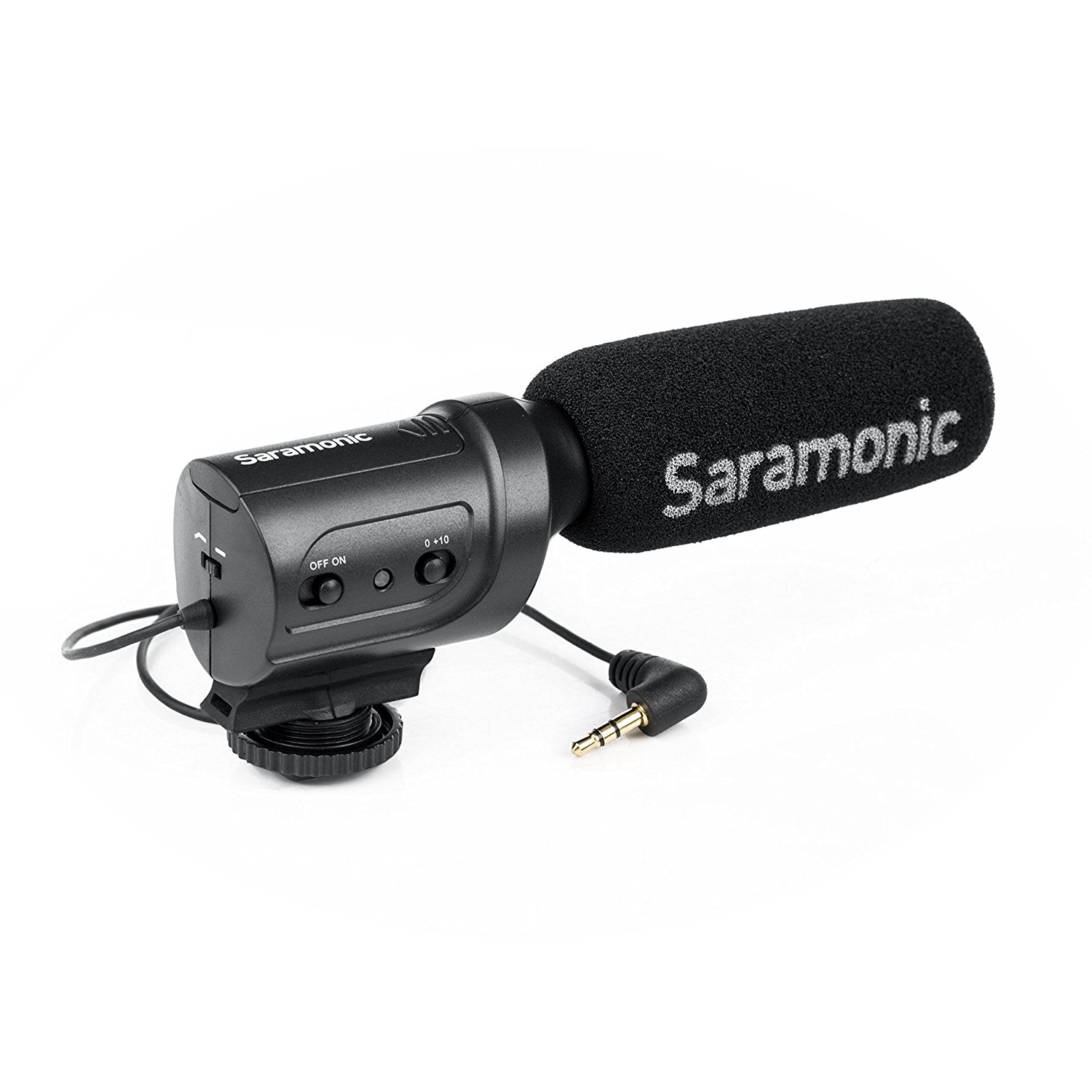 Saramonic SR-M3 Mini Directional Condenser Microphone with Integrated Shockmount, Low-Cut Filter & +10dB Audio Gain Switches for DSLR Cameras & Camcorders