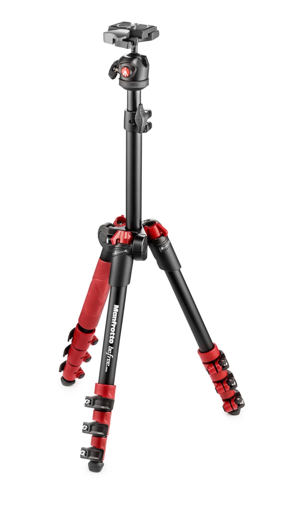 Manfrotto MKBFR1A4R-BH Red Befree One Aluminum Travel Tripod