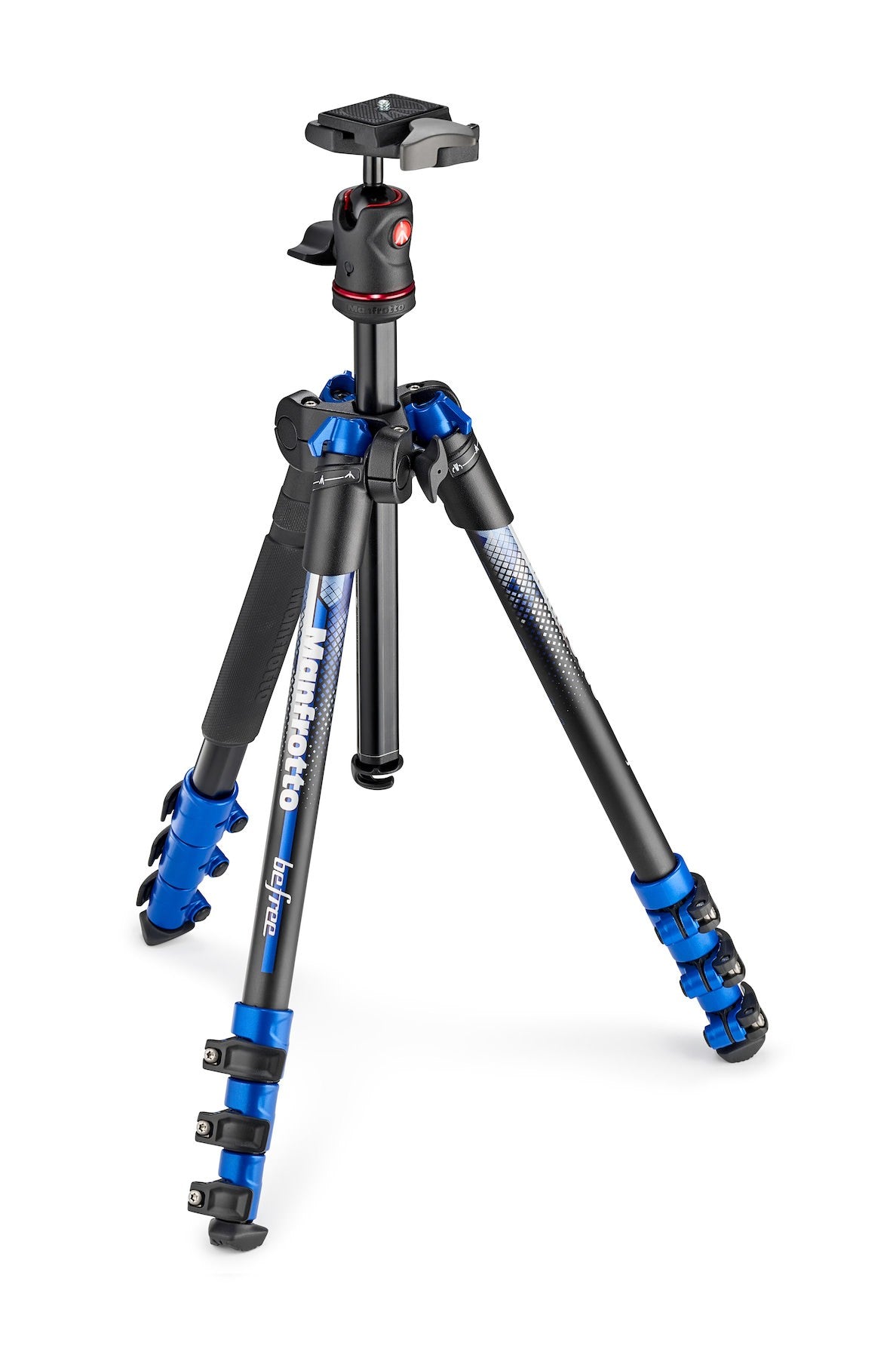 Manfrotto MKBFRA4BL-BH BeFree Color Aluminium Travel Tripod Kit, Blue