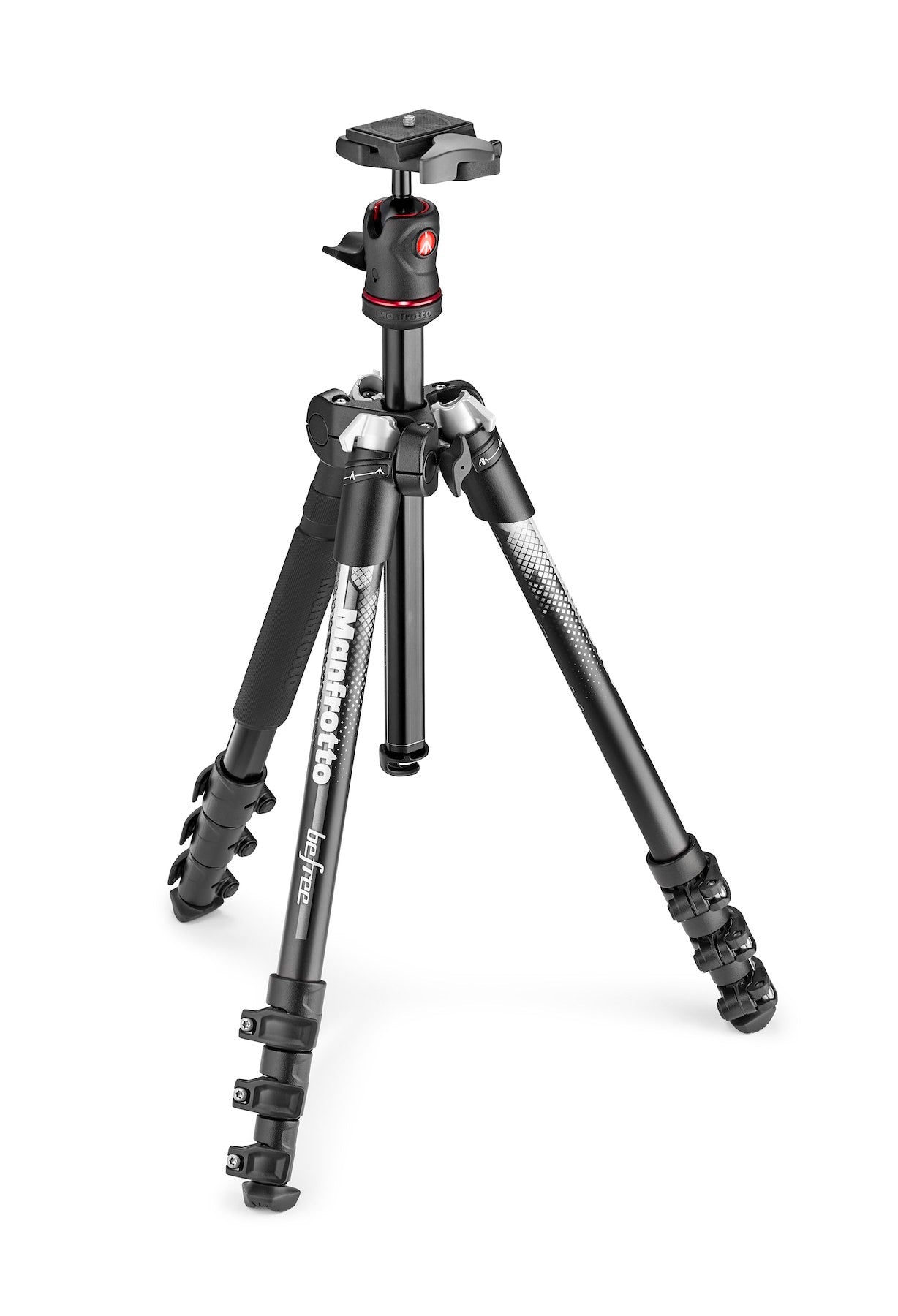 Manfrotto MKBFRA4GY-BH BeFree Color Aluminium Travel Tripod Kit, Grey