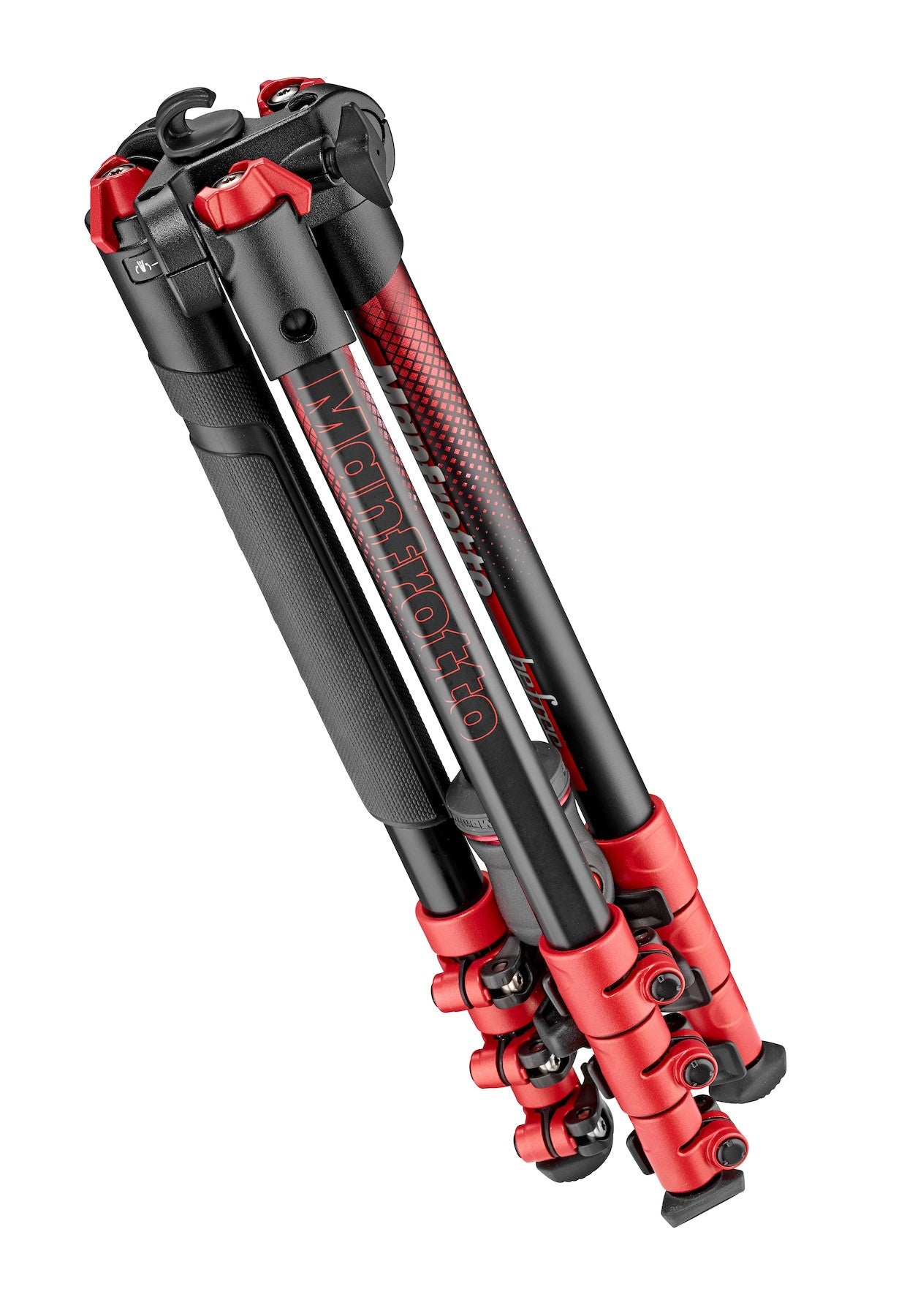 Manfrotto MKBFRA4RD-BH BeFree Color Aluminium Travel Tripod kit, Red