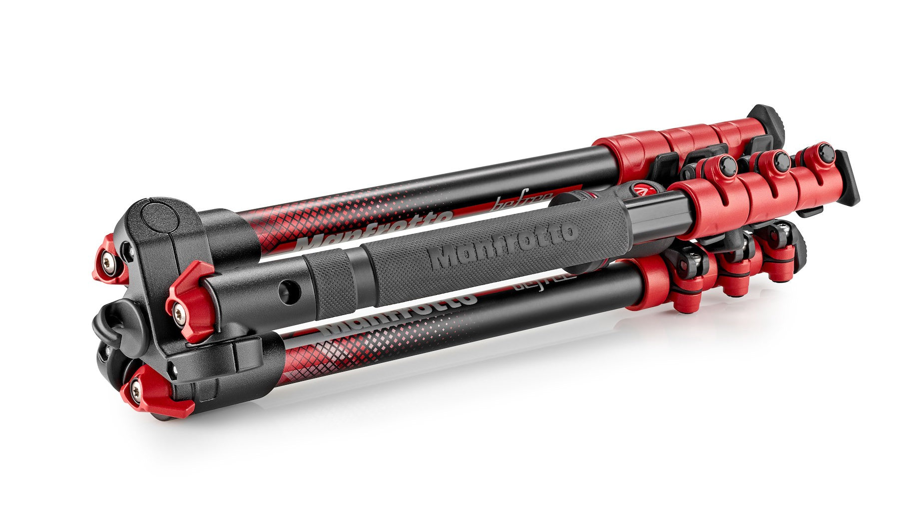 Manfrotto MKBFRA4RD-BH BeFree Color Aluminium Travel Tripod kit, Red